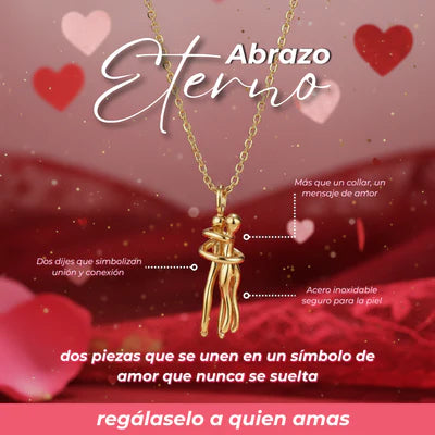 🌙 COLLAR ABRAZO ETERNO — símbolo del Amor Eterno 💞, viene en un HERMOSO BOX DE REGALO PREMIUM 🎁, perfecto para sorprender a quien más amas.❤️