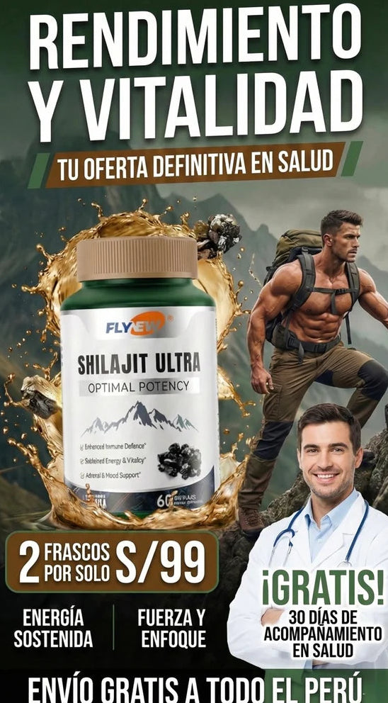 SHILAJIT ULTRA 🔥Recupera tu vitalidad masculina — en promoción por tiempo limitado 😮2X1